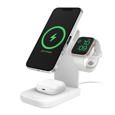 Otterbox 3-in-1 Charging Station Made for MagSafe w/ Apple Watch Charger + Airpods - White