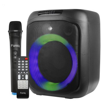 Foniq Atom Karaoke-Style Party Speaker with LED Light Show