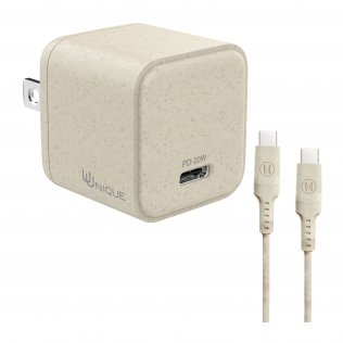 Uunique 20W PD Eco USB-C to USB-C Charger - White