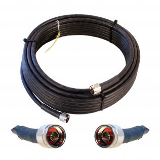 Cable 50 ft. Black LMR400 eqiv. ultra low loss cable N male - N male ends