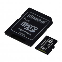 Kingston UHS-I A1 64 GB Canvas Select Plus MicroSD Card w/ SD adapter