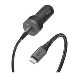 Otterbox 30W USB-C PD Premium Pro CLA Car Charger w/ 200cm USB-C to USB-C Braided Cable - Black