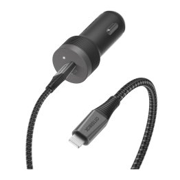 Otterbox 30W USB-C PD Premium Pro CLA Car Charger w/200cm USB-C to Lightning Braided Cable - Black
