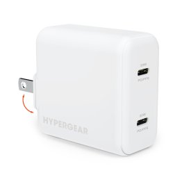 Hypergear 40W Dual Port 20W USB-C PD Wall USB-C PD/PPS Wall Charger Hub - White
