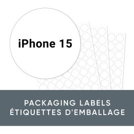 Labels for iPhone 15 Screen Protection - (except Spectrum) 63 Labels