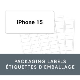 Labels for iPhone 15 Cases - for Fre, Strada, React, Universe - 60 Labels