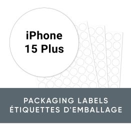 Labels for iPhone 15 Plus Screen Protection (except Spectrum) - 63 Labels