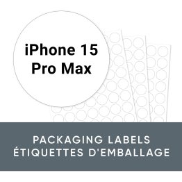 Labels for iPhone 15 Pro Max Screen Protection (except Spectrum) - 63 labels