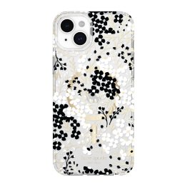 iPhone 15 Plus/14 Plus Kate Spade Protective Hardshell MagSafe Case - Black/White Multi Floral