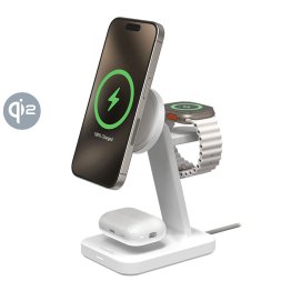 Mophie Wireless 3in1 Qi2 Charging Stand - White