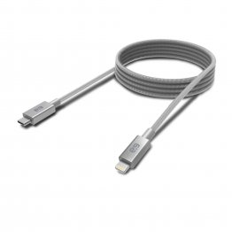 PureGear Space Grey 180cm Lightning to USB-C Braided Charge and Sync Cable