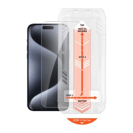 iPhone 15 Pro HyperGear Tempered Glass Screen Protector w/Installation Applicator Tray