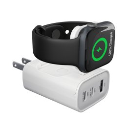 HyperGear 43W Multi-Port Hub w/Apple Watch Charger - White