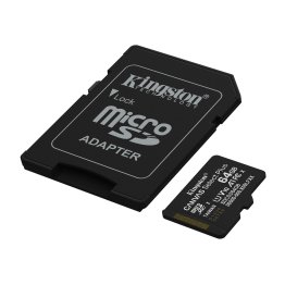 Kingston 64GB microSDXC Canvas Select Plus Gen3 150MB/s A1 Card + Adapter